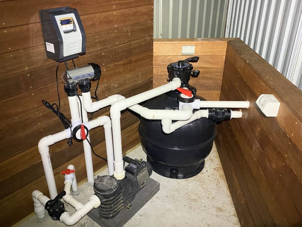 Pool equipment system with pump, filter and chlorinator setup in Keilor